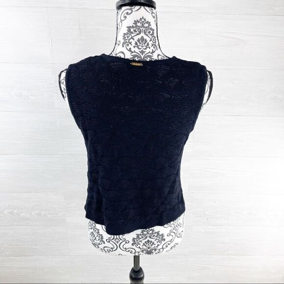 St. John Sport by Marie Gray Fan Knitted Wool Blend Tank Top - Picture 3 of 9